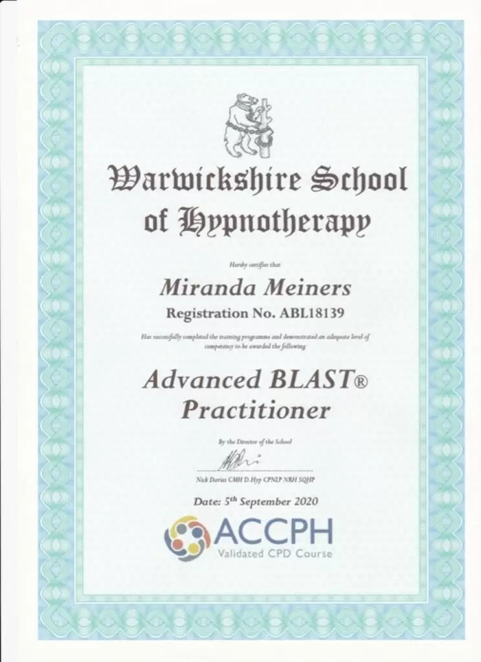 erkende hypnotherapeuten diploma blast advanced miranda meiners
