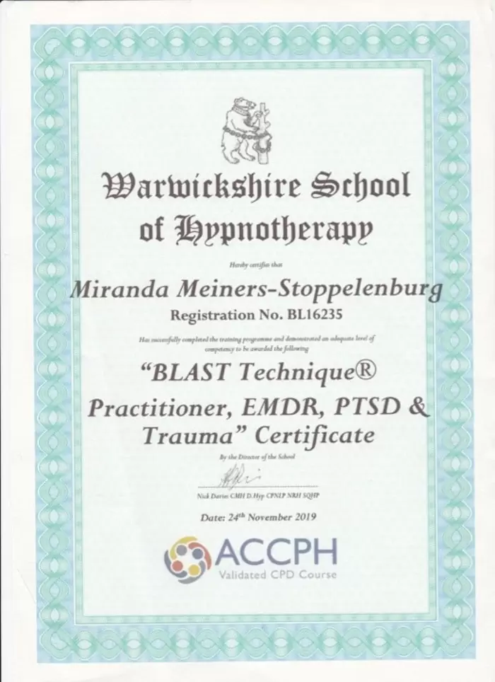 erkende hypnotherapeuten diploma blast miranda meiners